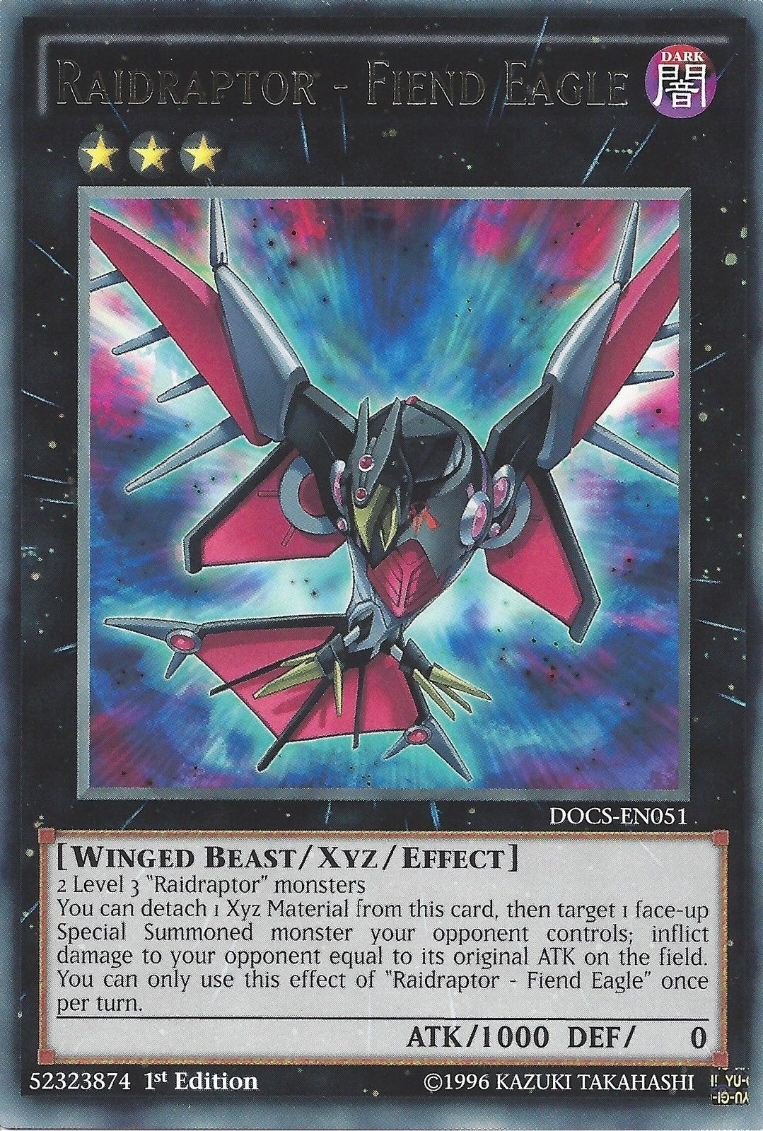 Raidraptor - Fiend Eagle [DOCS-EN051] Rare | Jomio and Rueliete's Cards and Comics