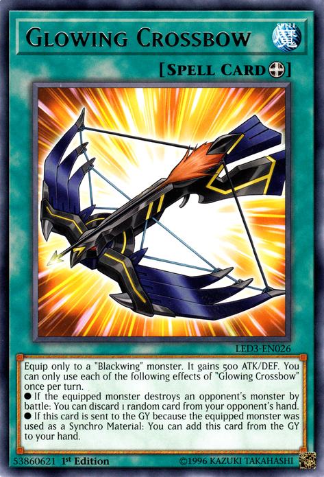 Glowing Crossbow [LED3-EN026] Rare | Jomio and Rueliete's Cards and Comics