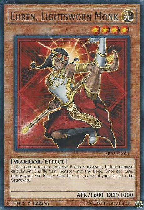 Ehren, Lightsworn Monk [SR02-EN021] Common | Jomio and Rueliete's Cards and Comics