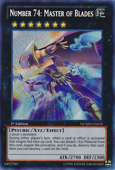 Number 74: Master of Blades [NUMH-EN032] Secret Rare | Jomio and Rueliete's Cards and Comics