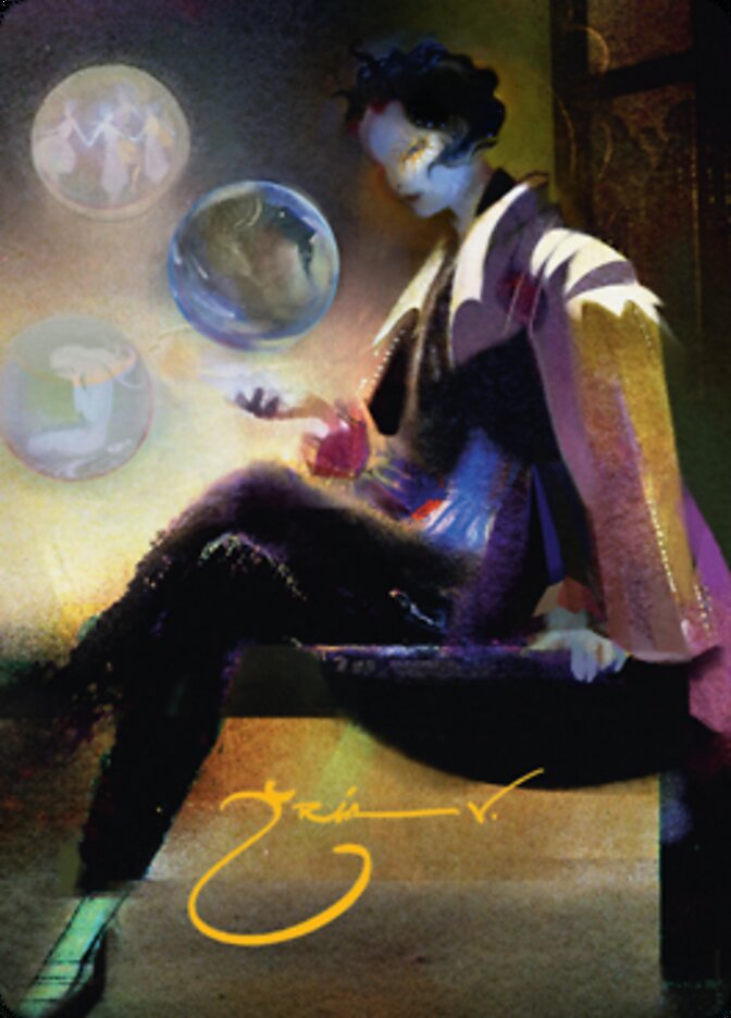 Obscura Interceptor Art Card (Gold-Stamped Signature) [Streets of New Capenna Art Series] | Jomio and Rueliete's Cards and Comics