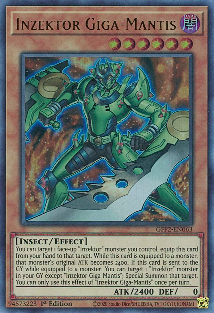 Inzektor Giga-Mantis [GFP2-EN063] Ultra Rare | Jomio and Rueliete's Cards and Comics