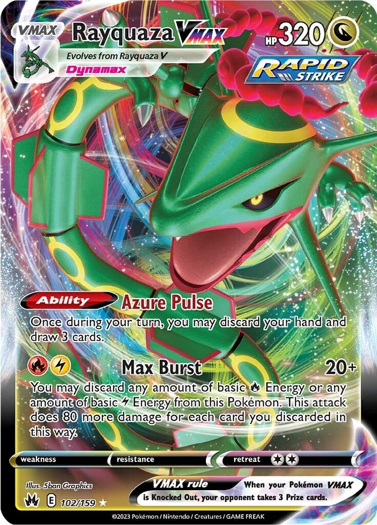 Rayquaza VMAX (102/159) (102) [Sword & Shield: Crown Zenith] | Jomio and Rueliete's Cards and Comics