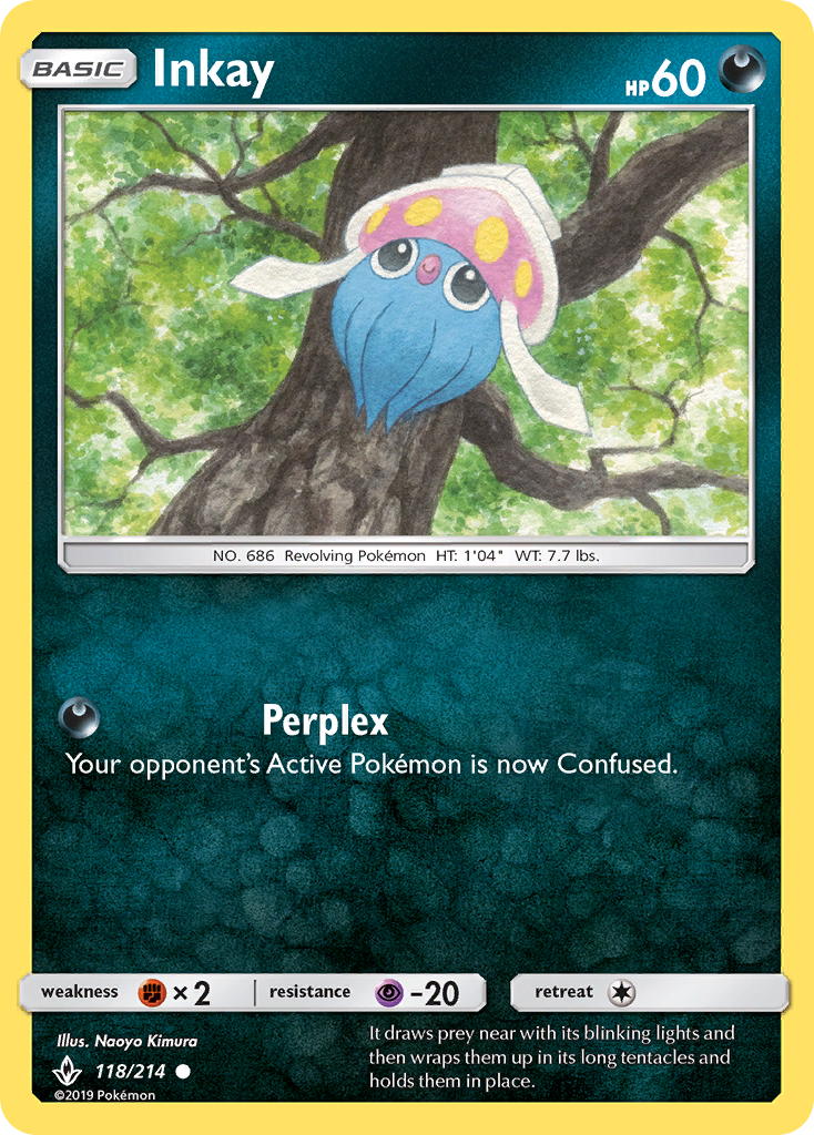 Inkay (118/214) [Sun & Moon: Unbroken Bonds] | Jomio and Rueliete's Cards and Comics