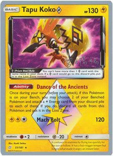 Tapu Koko Prism Star (51/181) (Pikarom Judge - Haruki Miyamoto) [World Championships 2019] | Jomio and Rueliete's Cards and Comics