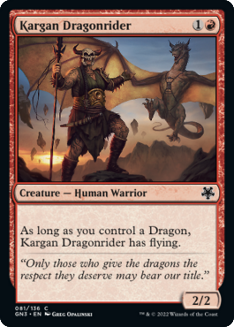 Kargan Dragonrider [Game Night: Free-for-All] | Jomio and Rueliete's Cards and Comics