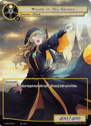 Wizard of Vell-Savaria (Full Art) (PofA-015) [Alice Origin IV: Prologue of Attoractia] | Jomio and Rueliete's Cards and Comics