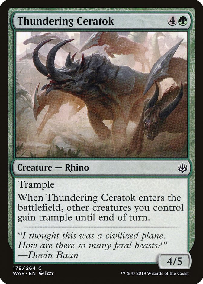 Thundering Ceratok [War of the Spark] | Jomio and Rueliete's Cards and Comics