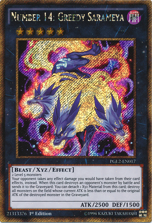 Number 14: Greedy Sarameya [PGL2-EN017] Gold Secret Rare | Jomio and Rueliete's Cards and Comics