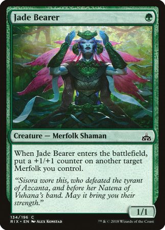 Jade Bearer [Rivals of Ixalan] | Jomio and Rueliete's Cards and Comics