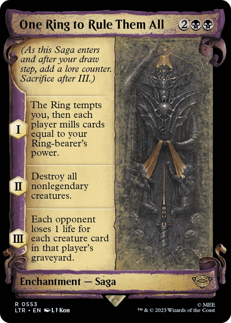 One Ring to Rule Them All [The Lord of the Rings: Tales of Middle-Earth Showcase Scrolls] | Jomio and Rueliete's Cards and Comics