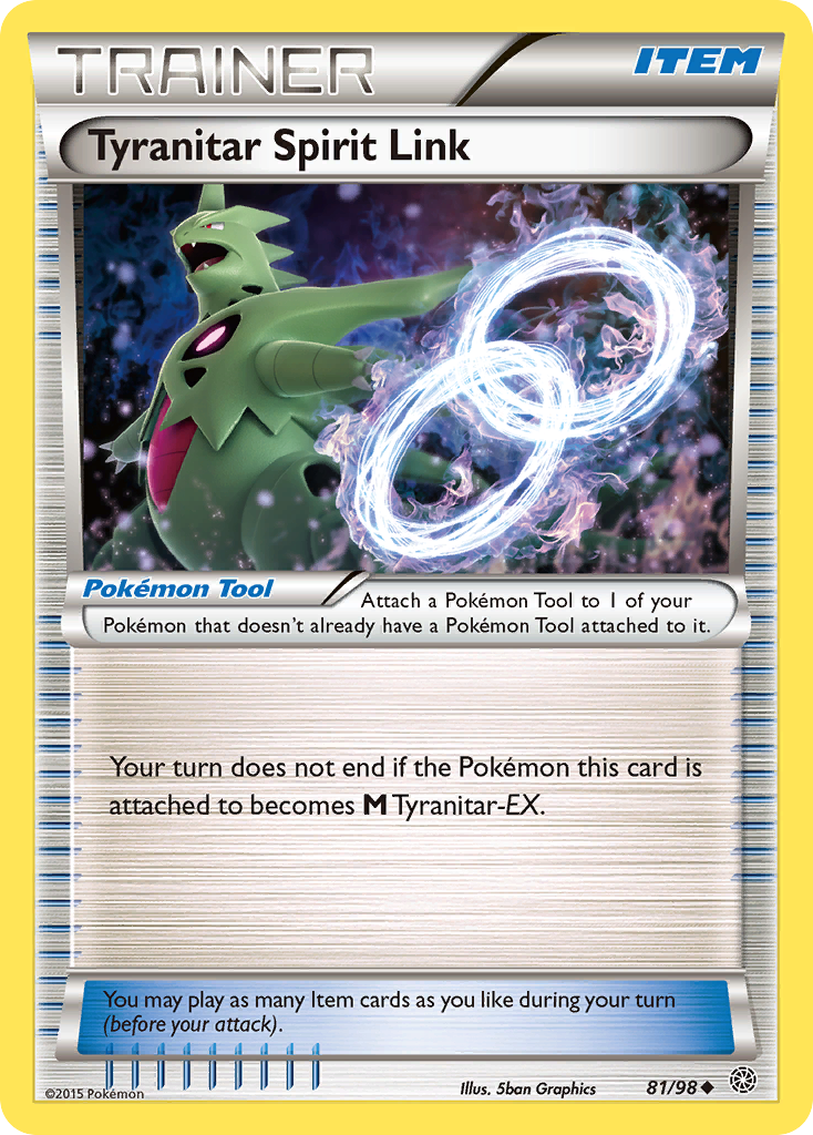 Tyranitar Spirit Link (81/98) [XY: Ancient Origins] | Jomio and Rueliete's Cards and Comics