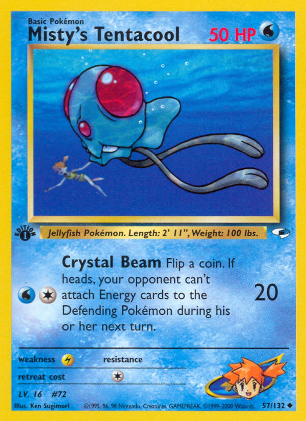 Misty's Tentacool (57/132) [Gym Heroes 1st Edition] | Jomio and Rueliete's Cards and Comics