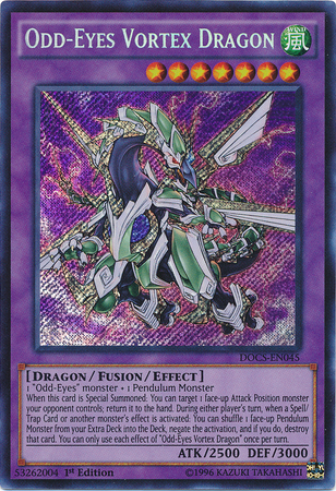 Odd-Eyes Vortex Dragon [DOCS-EN045] Secret Rare | Jomio and Rueliete's Cards and Comics