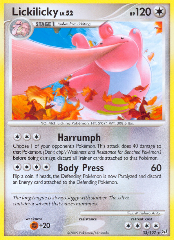 Lickilicky (33/127) [Platinum: Base Set] | Jomio and Rueliete's Cards and Comics