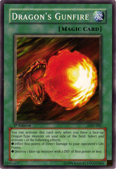 Dragon's Gunfire [LOD-045] Common | Jomio and Rueliete's Cards and Comics