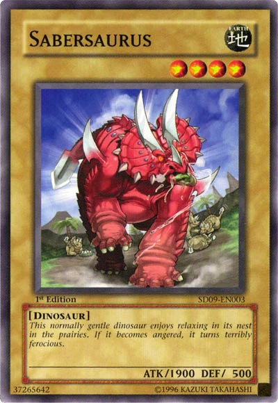 Sabersaurus [SD09-EN003] Common | Jomio and Rueliete's Cards and Comics