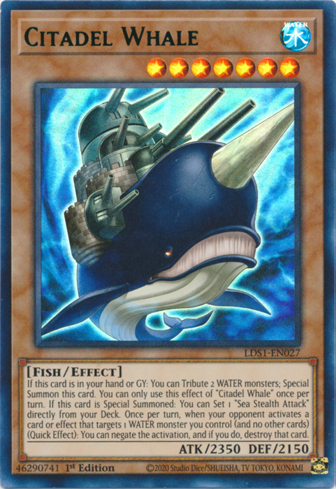 Citadel Whale (Green) [LDS1-EN027] Ultra Rare | Jomio and Rueliete's Cards and Comics