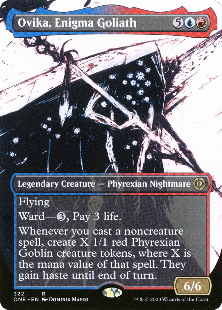 Ovika, Enigma Goliath (Borderless Ichor) [Phyrexia: All Will Be One] | Jomio and Rueliete's Cards and Comics