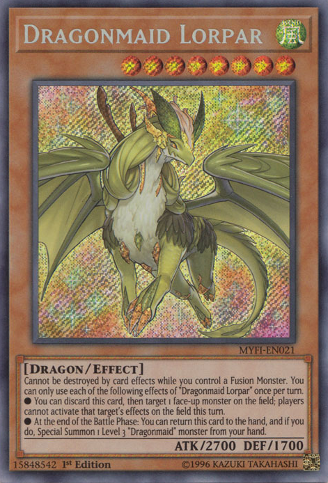 Dragonmaid Lorpar [MYFI-EN021] Secret Rare | Jomio and Rueliete's Cards and Comics
