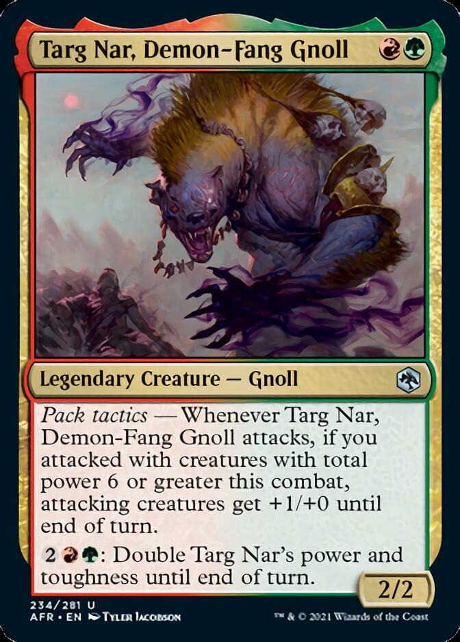 Targ Nar, Demon-Fang Gnoll [Dungeons & Dragons: Adventures in the Forgotten Realms] | Jomio and Rueliete's Cards and Comics