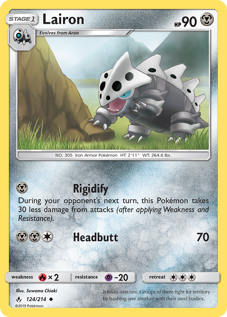 Lairon (124/214) [Sun & Moon: Unbroken Bonds] | Jomio and Rueliete's Cards and Comics