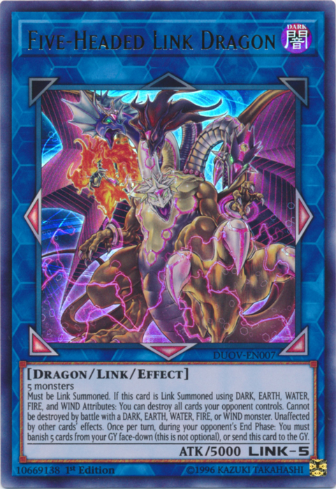 Five-Headed Link Dragon [DUOV-EN007] Ultra Rare | Jomio and Rueliete's Cards and Comics