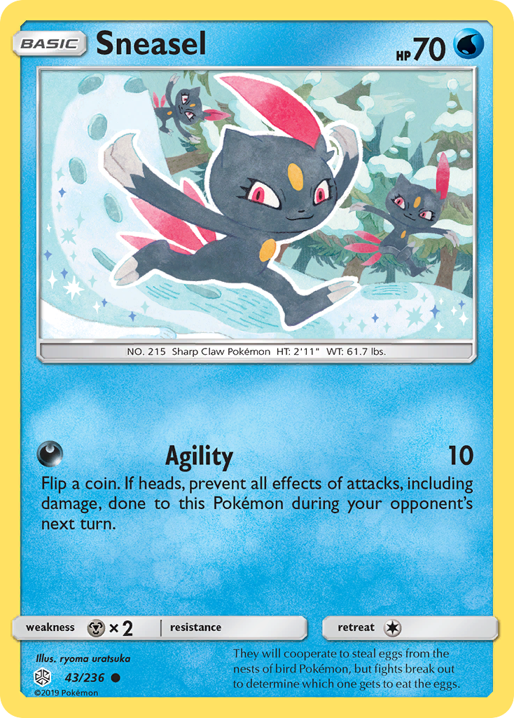 Sneasel (43/236) [Sun & Moon: Cosmic Eclipse] | Jomio and Rueliete's Cards and Comics