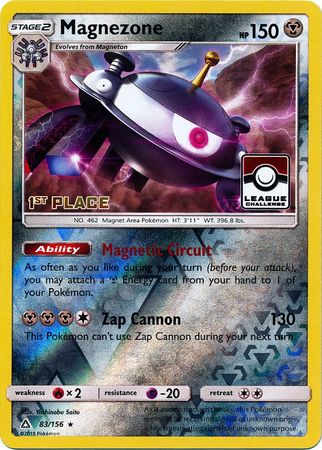 Magnezone (83/156) (League Promo 1st Place) [Sun & Moon: Ultra Prism] | Jomio and Rueliete's Cards and Comics