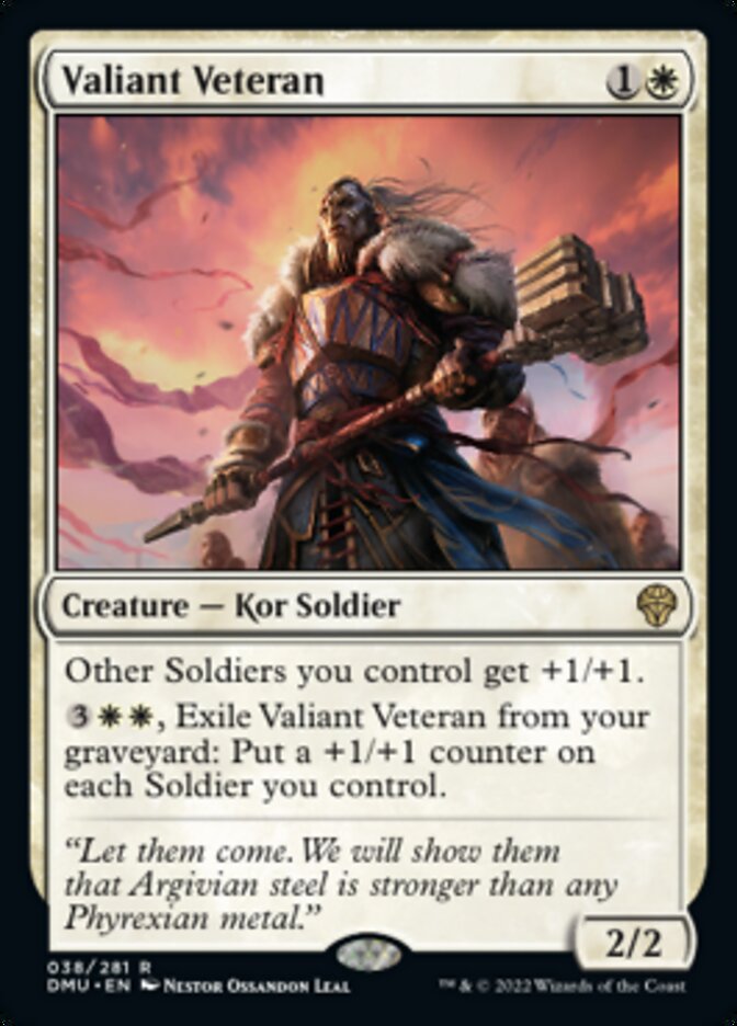 Valiant Veteran [Dominaria United] | Jomio and Rueliete's Cards and Comics