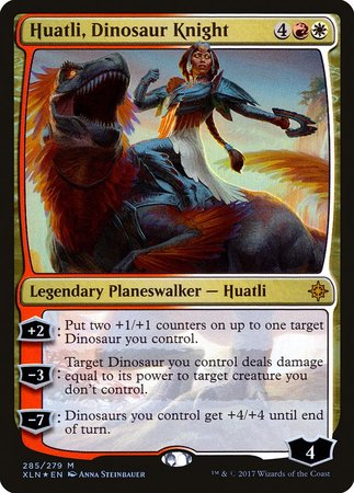 Huatli, Dinosaur Knight [Ixalan] | Jomio and Rueliete's Cards and Comics