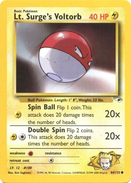 Lt. Surge's Voltorb (84/132) [Gym Heroes Unlimited] | Jomio and Rueliete's Cards and Comics