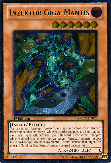 Inzektor Giga-Mantis (UTR) [ORCS-EN021] Ultimate Rare | Jomio and Rueliete's Cards and Comics