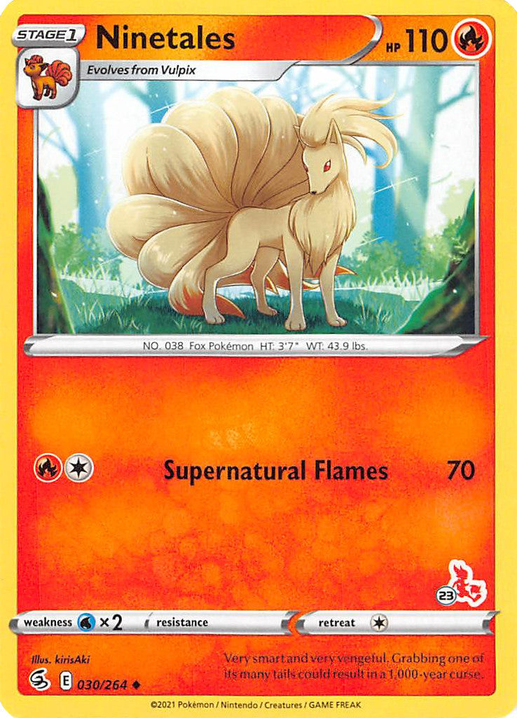 Ninetales (30/264) (Cinderace Stamp #23) [Battle Academy 2022] | Jomio and Rueliete's Cards and Comics