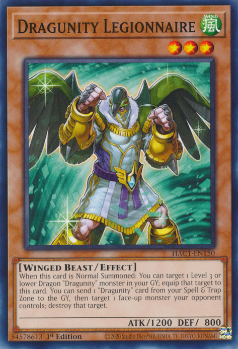 Dragunity Legionnaire [HAC1-EN150] Common | Jomio and Rueliete's Cards and Comics