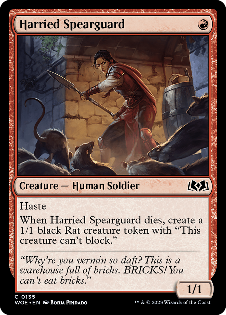 Harried Spearguard [Wilds of Eldraine] | Jomio and Rueliete's Cards and Comics