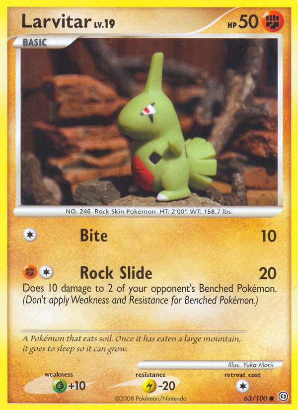Larvitar (63/100) [Diamond & Pearl: Stormfront] | Jomio and Rueliete's Cards and Comics