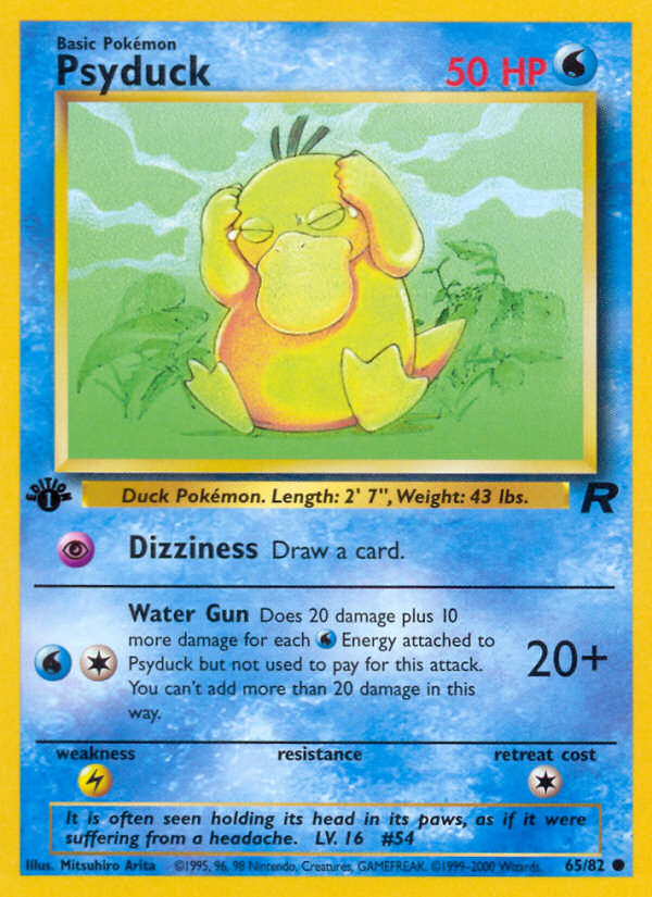 Psyduck (65/82) [Team Rocket 1st Edition] | Jomio and Rueliete's Cards and Comics