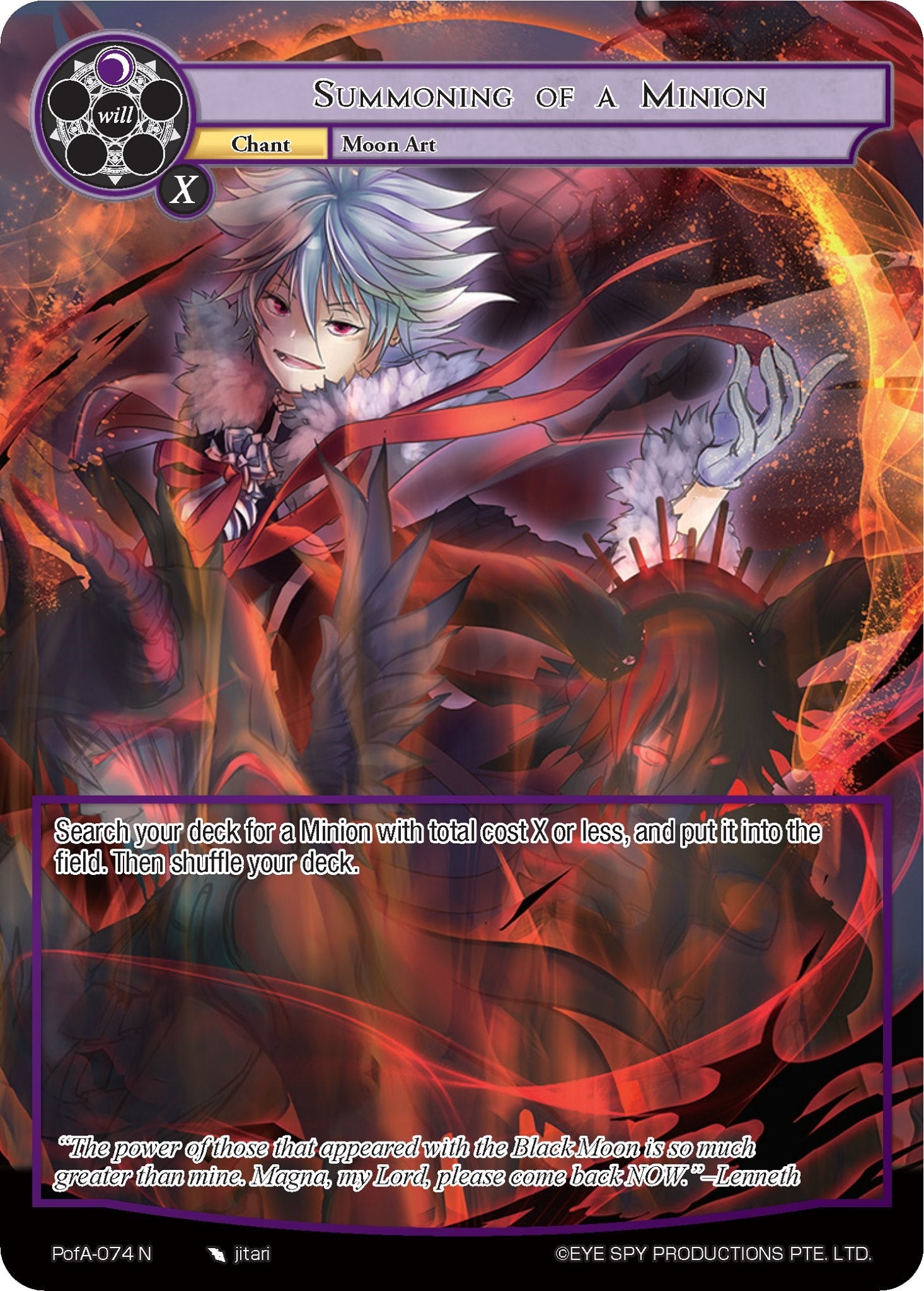Summoning of a Minion (Full Art) (PofA-074) [Alice Origin IV: Prologue of Attoractia] | Jomio and Rueliete's Cards and Comics