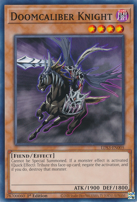 Doomcaliber Knight [LDS3-EN005] Common | Jomio and Rueliete's Cards and Comics