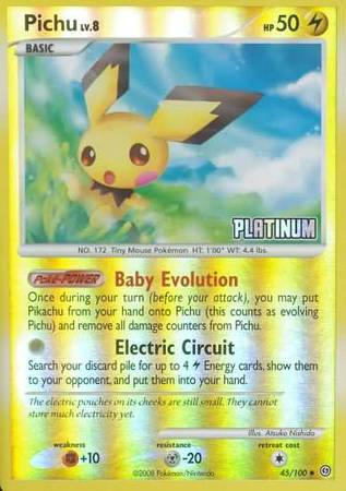 Pichu (45/100) [Burger King Promos: 2009 Collection] | Jomio and Rueliete's Cards and Comics