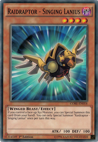 Raidraptor - Singing Lanius [CORE-EN014] Common | Jomio and Rueliete's Cards and Comics