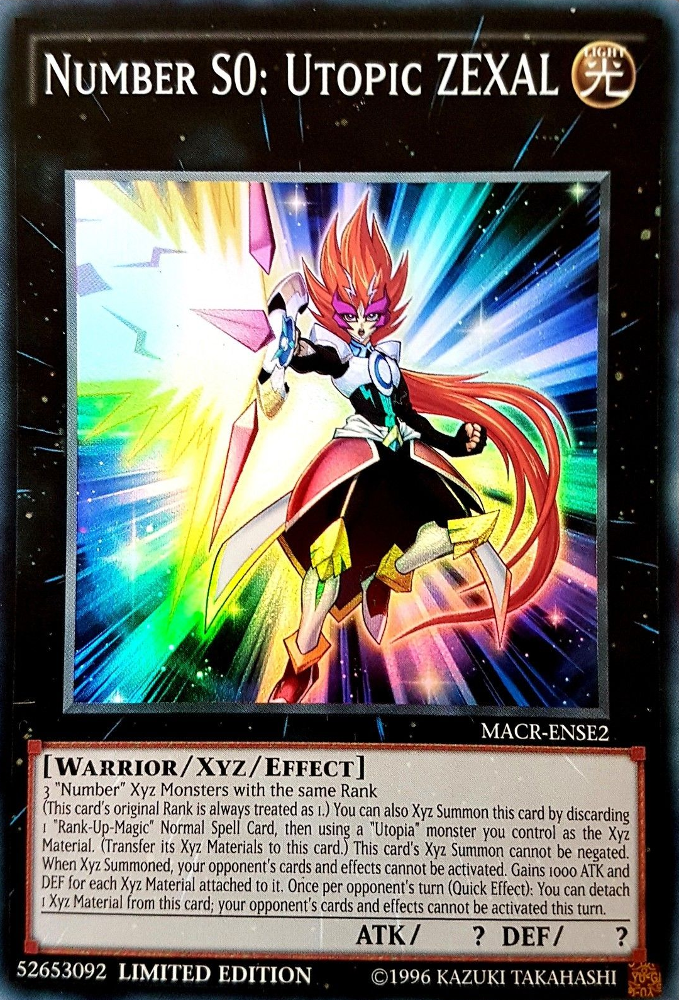Number S0: Utopic ZEXAL [MACR-ENSE2] Super Rare | Jomio and Rueliete's Cards and Comics