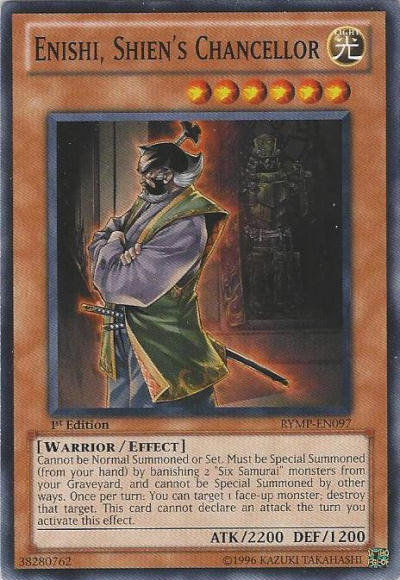 Enishi, Shien's Chancellor [RYMP-EN097] Common | Jomio and Rueliete's Cards and Comics