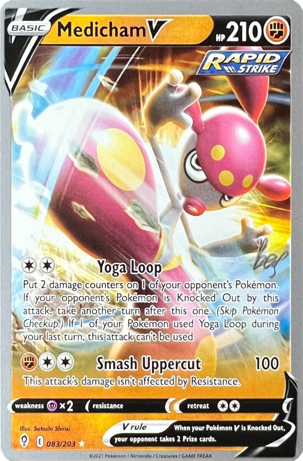 Medicham V (083/203) (Cheryl Again - Sebastian Lashmet) [World Championships 2022] | Jomio and Rueliete's Cards and Comics