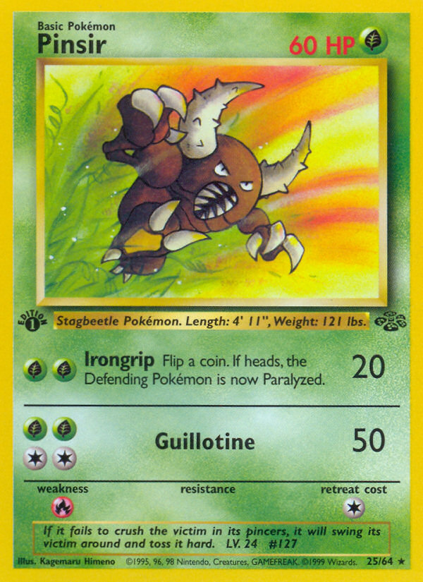 Pinsir (25/64) [Jungle 1st Edition] | Jomio and Rueliete's Cards and Comics
