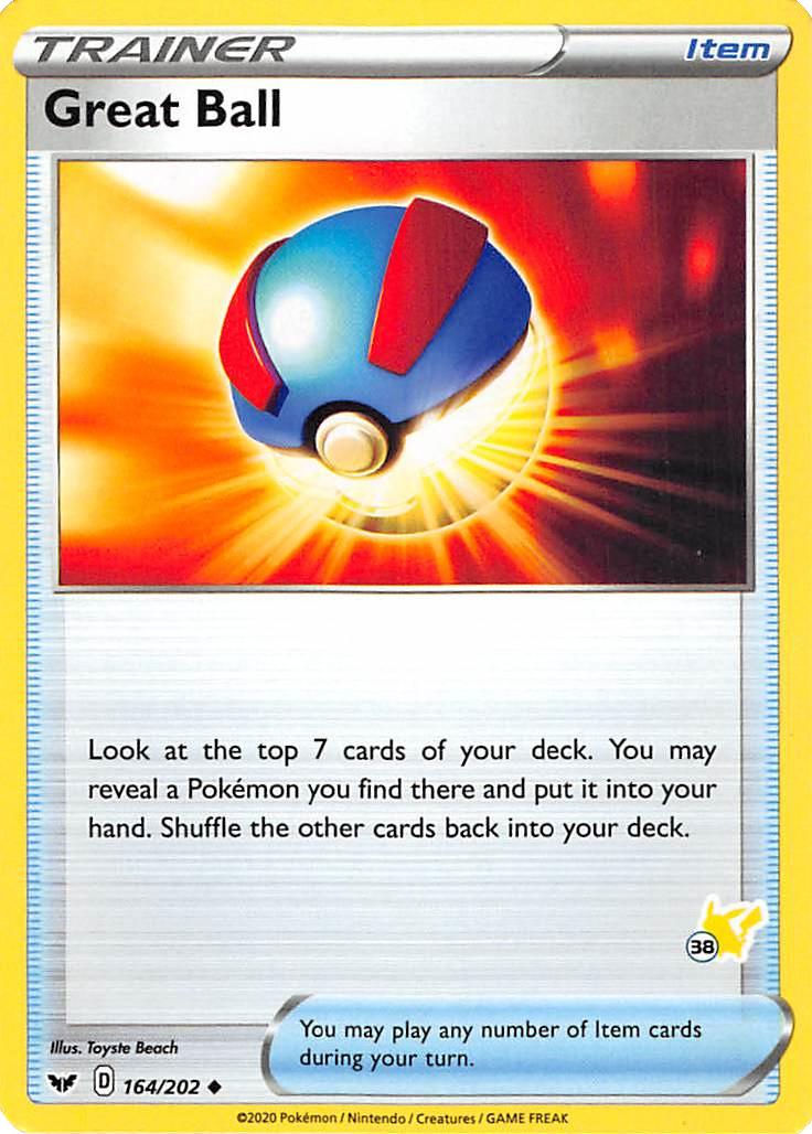 Great Ball (164/202) (Pikachu Stamp #38) [Battle Academy 2022] | Jomio and Rueliete's Cards and Comics