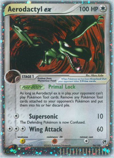 Aerodactyl ex (94/100) [EX: Sandstorm] | Jomio and Rueliete's Cards and Comics