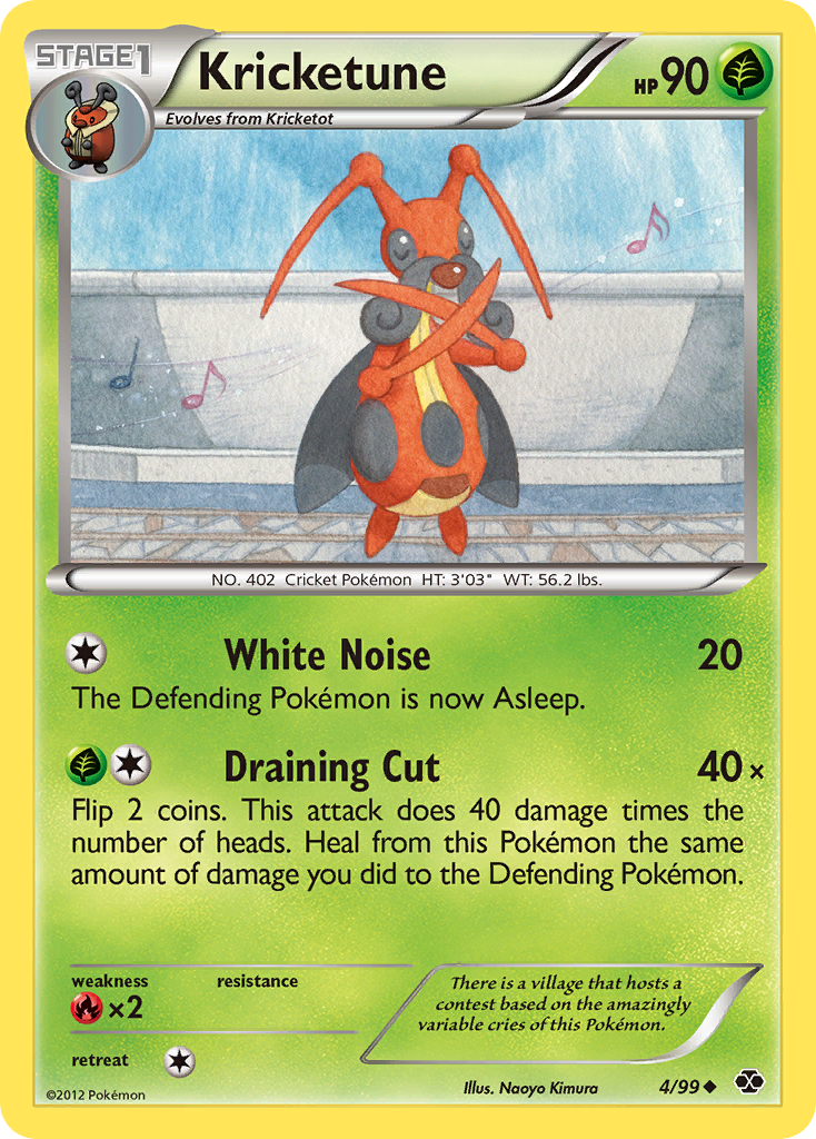 Kricketune (4/99) [Black & White: Next Destinies] | Jomio and Rueliete's Cards and Comics