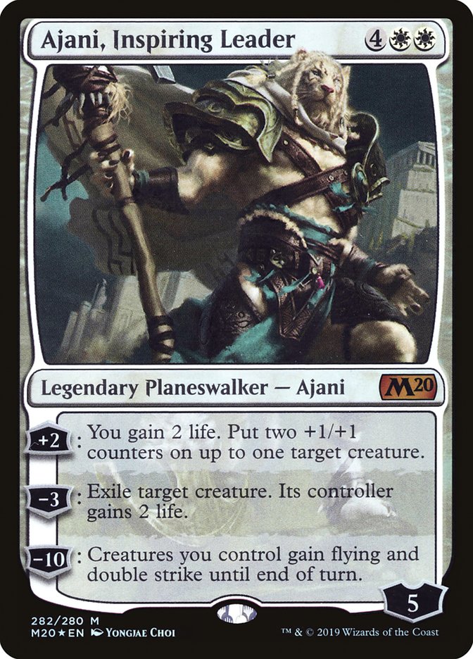 Ajani, Inspiring Leader [Core Set 2020] | Jomio and Rueliete's Cards and Comics